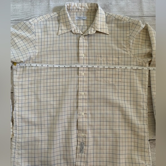 Christian Dior Vintage Plaid Long Sleeve Button Down Men’s Shirt - Picture 5 of 9
